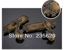 Free Shipping, Bedroom/Bathroom/Kitchen Door Lock, Antique Brass finished lock, 35-45mm door thickness,single bolts