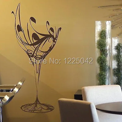 Abstract Wine Glass Kitchen Wall Sticker Home Decor For Kitchen Room Vinyl Art Decal Kitchen Wall Transfer Poster size 91x41cm Abstract Wine Glass Kitchen Wall Sticker Home Decor For Kitchen Room Vinyl Art Decal Kitchen Wall Transfer Poster size 91x41cm