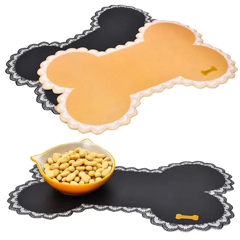 

1Pcs Non-slip Dish Bowl Table Wipe Waterproof Eat Mats Pet Dog Cat Bowl Mat Puppy Cleaning Feeding Easy Cleaning