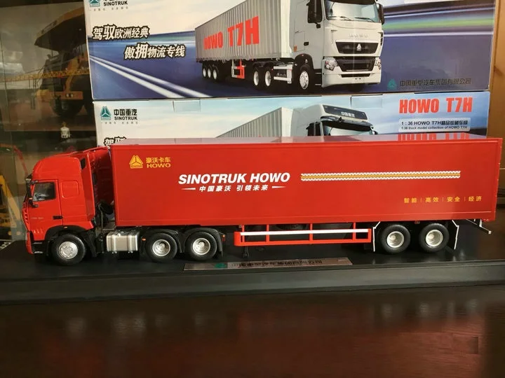 Модель из эксклюзивного сплава 1:36 SinoTruk HOWO T7H контейнер для грузовиков тракторов