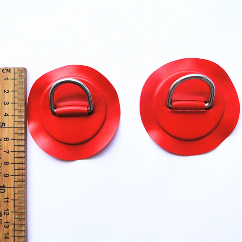 

2 Pieces Stainless Steel D-Ring Pad / Patch For Water Sports PVC inflatable boat Raft Dinghy Kayak Canoe SUP Surfboard