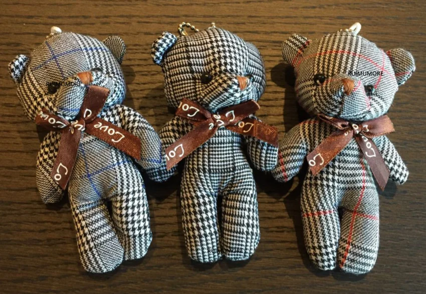 

Kawaii Size 10CM Approx. Bear Plush Toy , Small Key Chain Plush Toys , Baby Kid's Gift Bear Plush Stuffed Animal Toys