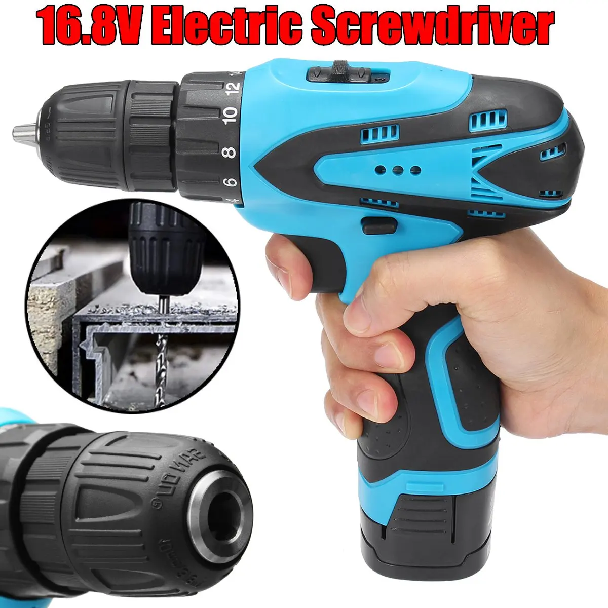 

16.8V Lithium Battery Electric Screwdriver hand precision Charging Drill bit Cordless drill Torque drill Power Tools