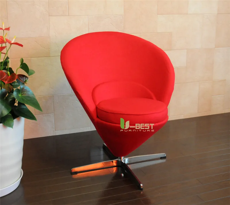 U-BEST Реплика классический миниатюрный Сердце Конус Стул Вернер поворотный стул для гостиной