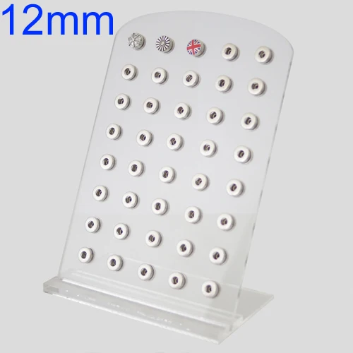 

2015 High quality White Acylic snap display for 12mm snaps buttons snaps XX0084-S