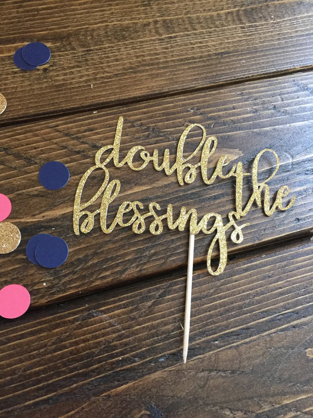 Double The Blessings Cake Topper Twins Baby Cake Topper Baby Shower Double The Blessings Cake Topper Twins Baby Cake Topper Baby Shower