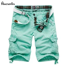 Новое поступление, мужские свободные карго шорты, крутые летние короткие штаны,, хлопковые мужские карго шорты D43