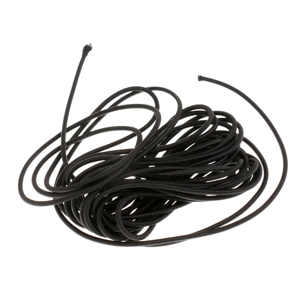 5m Tie Down Shock Bungee Cord With 20 Pcs 5mm Carabiner Hook Elastic Cord Rope End Plastic Buckle Outdoor Tools