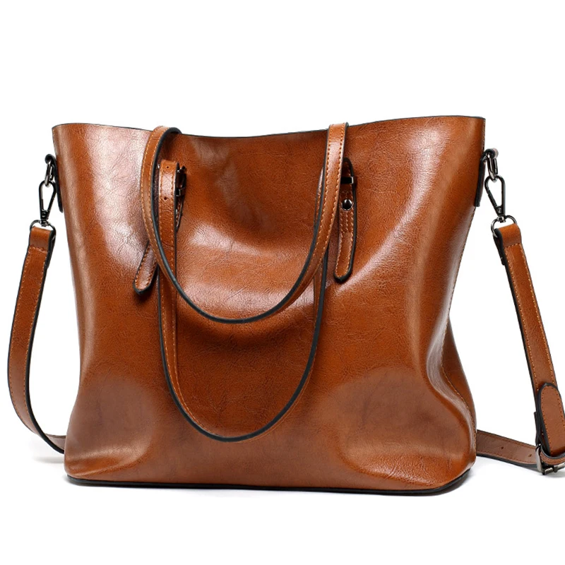 

Women Messenger Bags Large Size Female Casual Tote Bag Solid Leather Everyday Handbag Shoulder Bag Famous Brand Bolsa Feminina
