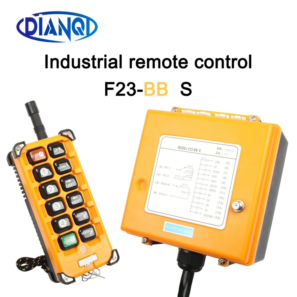 Controlador Remoto sem Fio Industrial do Rádio Controle do Interruptor do Guindaste Guindaste da Grua Dispositivo Elétrico F23-bb
