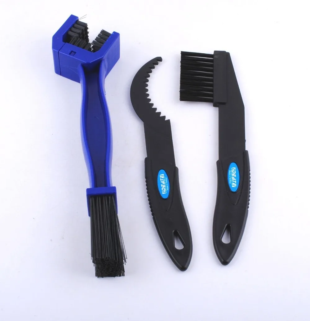 3 In 1 Motorcycle Bicycle Chain Gear Cleaning Brush Scrubber Cleaner