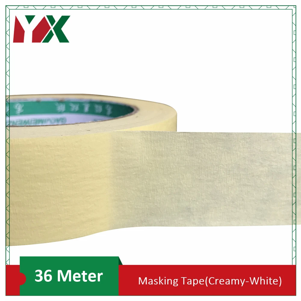 

Crepe Paper Paint Masking Tape Approved For Industrial Or Household Use-Easy To Write On-Perfect For All Paint Projects 36M