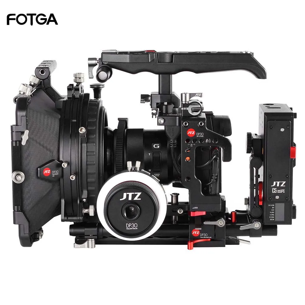 JTZ DP30 카메라 케이지 베이스 플레이트 매트 박스 팔로우 포커스 리그 키트,  A9 용