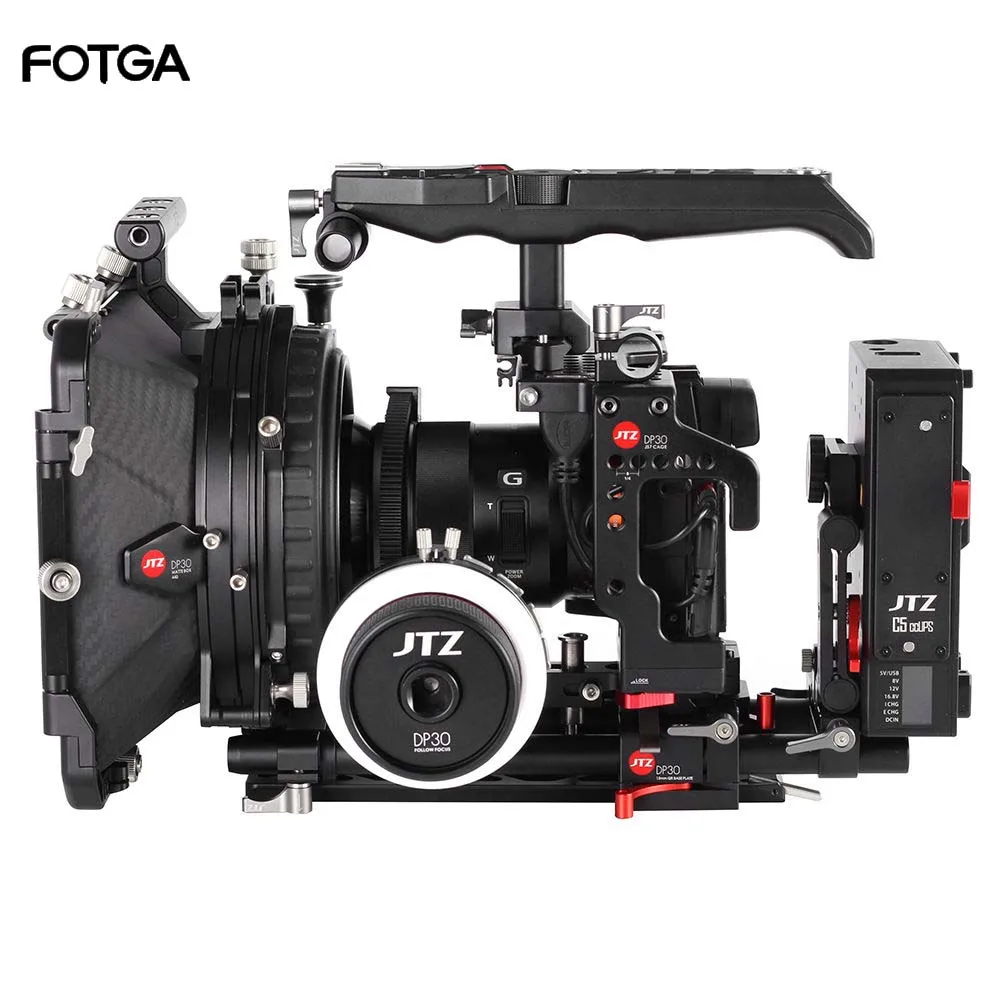 JTZ DP30 4x4" Matte Box Carbon Fiber 15mm/19mm For Sony RED Canon Panasonic 