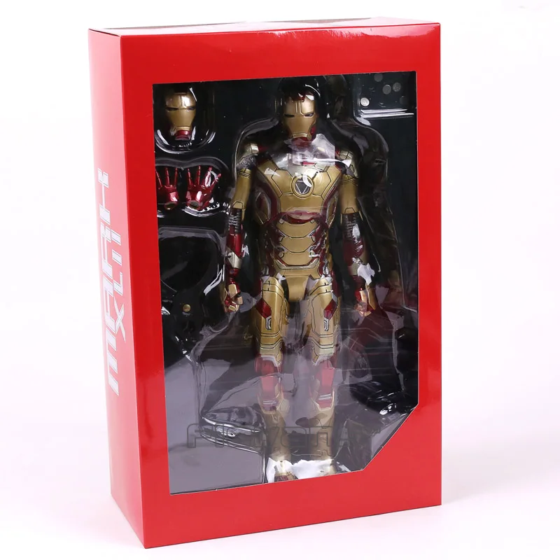 Hot Toys Iron Man Mark XLII MK 42 mit LED Licht 1//6 Scale PVC Figure Sammeln