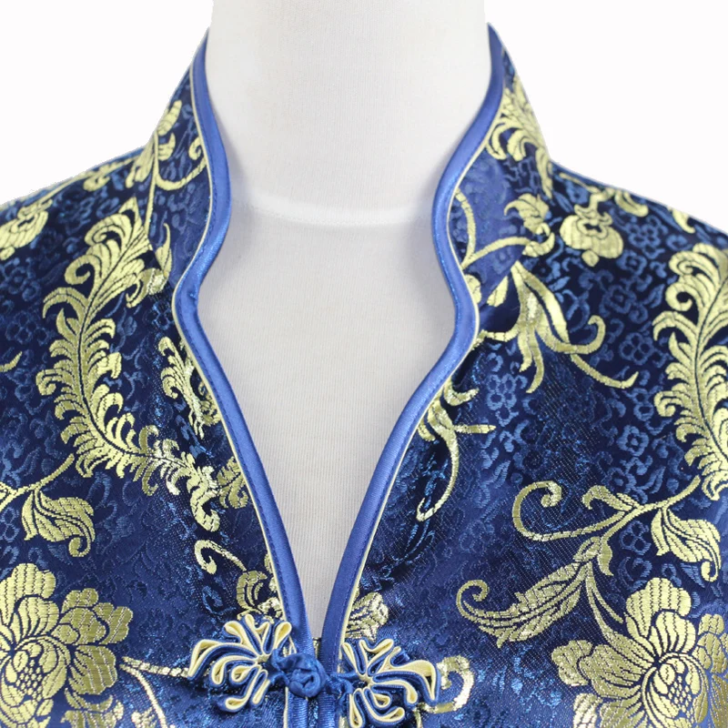 Продвижение Фиолетовый традиционное китайское женское шелковое платье Cheongsam Qipao