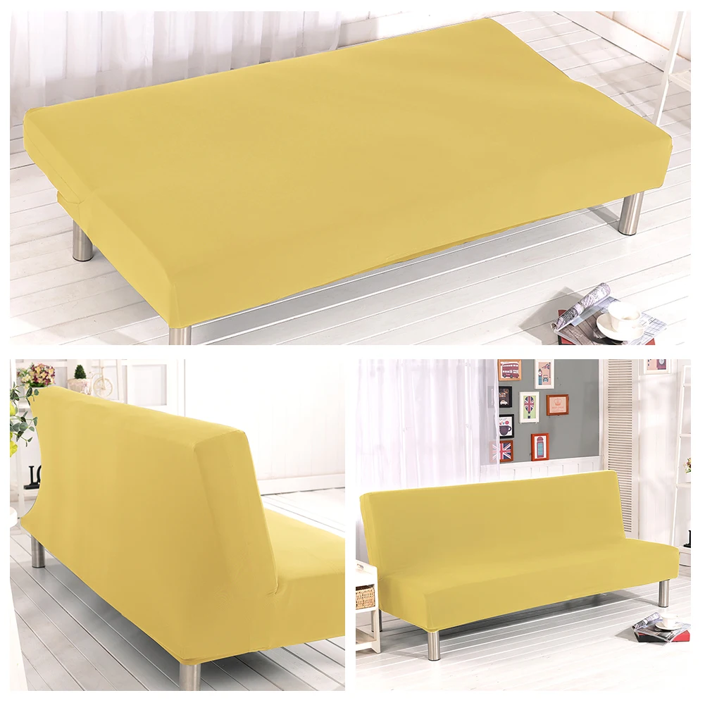 Чехол для дивана эластичный сплошной цвет все включено складной стрейч мягкий диван протектор чехол без подлокотников# DO