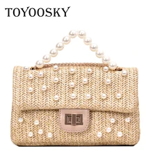 TOYOOSKY Straw Bag Women Summer Rattan Crossbody Bag Handmade Bohemia Woven Beach Handbag New Fashion lady female bolsa feminina five star pattern buckle round straw bag circle rattan straw beach shoulder bag handmade handbag female women bolsa feminina