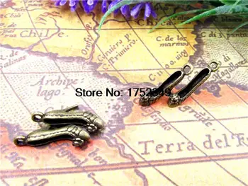 

90pcs--High Heel Shoe Charms, Antique bronze 3D Lovely High Heeled Shoes Charm Pendant 18X14mm