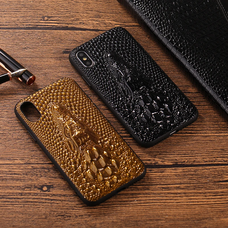 Роскошный кожаный чехол с крокодиловой текстурой для iphone 6, 7, 8 plus, X coque, полное покрытие, 3D Стиль, чехол s, профессиональный противоударный