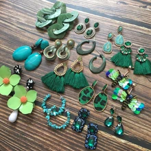 Ztech, трендовые, зеленые, Za, металлические, макси свисающие, Висячие серьги для женщин, подарок, геометрические, Кристальные, полимерные, массивные, Подвесные серьги, ювелирное изделие