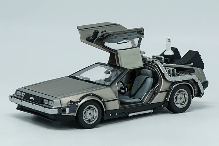 1/18 масштаб Назад в будущее часть 1 2 3 машина времени DeLorean DMC-12 машина литья под давлением модель игрушки оригинальная коробка