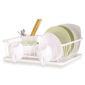 

0% Small Fresh Wrought Iron Kitchen Dish Rack Shelf Drain Basket Dish Basket Tableware Cutlery Iron Storage Rack Kitchen Rack