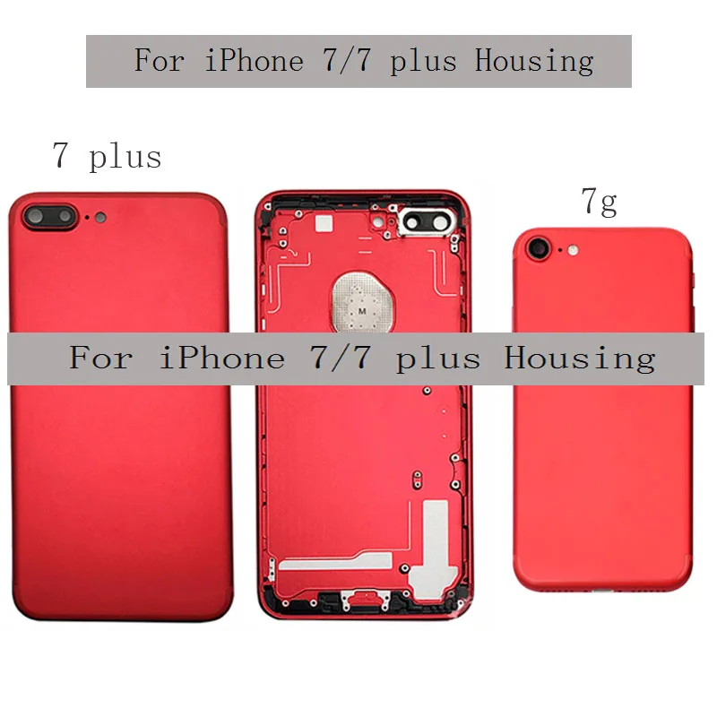 

Back cover For iphone 7 Back Housing battery Cover Rear door case Middle Chassis Frame+side buttons Assembly for iPhone 7 PLUS