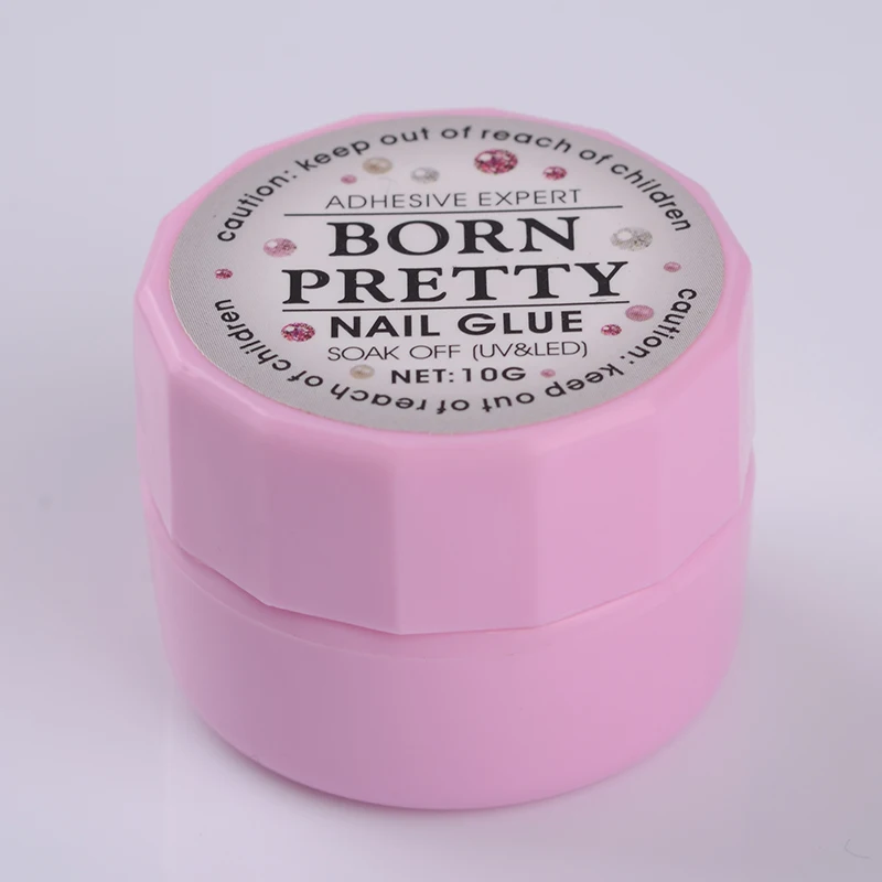 BORN PRETTY 10 г клей для украшения ногтей Быстросохнущий гель для УФ/светодиодный инструмент для маникюра