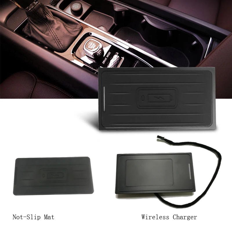 For Volvo XC90 XC60 S90 V90 mobile phone QI wireless charger fast