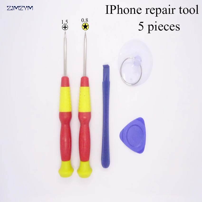 

Hot selling 5 in 1 Mobile Phone Repairing Tool Kit Spudger Pry Opening Tool LCD Repair Tools with 1.5MM\0.8MM star screwdrivers