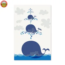 Картина по номерам художественная краска по номерам, море и Кит мультфильм набор для Рисование по номерам картины сделай сам по номерам для