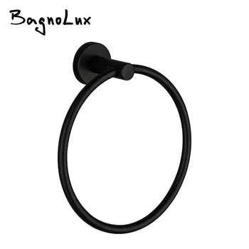 

New Rust Proof Stainless Steel Bathroom Accessories Wall Mount Single Towel Bar Towel Ring Towel Holder in Matt Black Finish