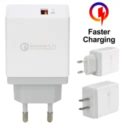 HIPERDEAL США/ЕС Plug QC 3,0 Быстрый быстрой зарядки AC дома перемещения к телефону USB Wall Зарядное устройство AD/ адаптер переменного тока Путешествия