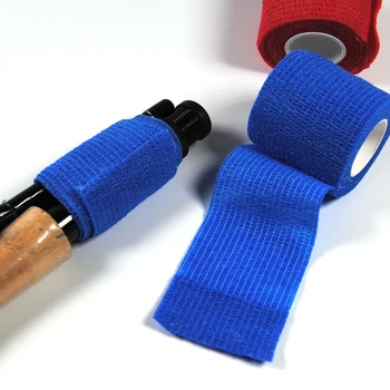 

5cmX2.2m Fishing Tackle Box Accessory Self Sticking Fishing Rod Band Resuable Rod Handle Wrapping Tape Black Camouflage Red Blue