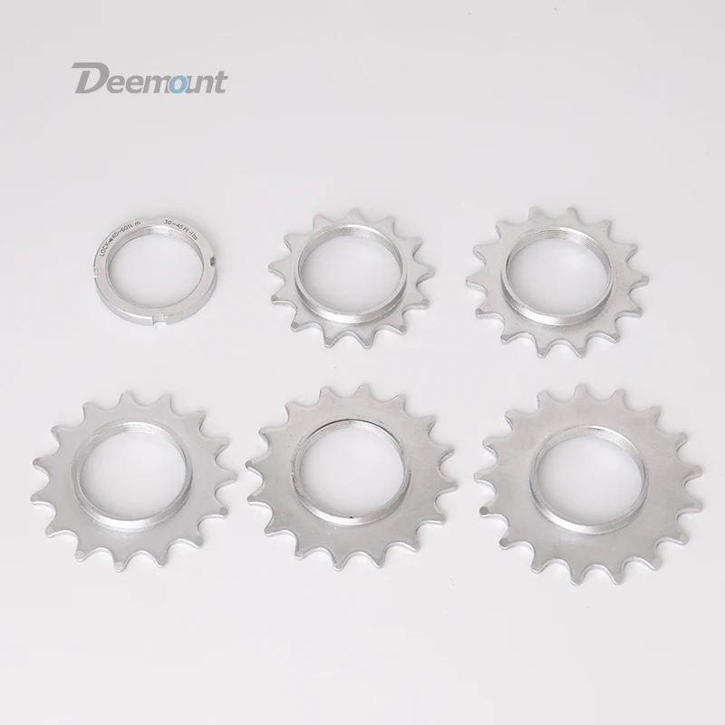 2pcs Fixie Track Sprocket Fixed Gear Single Speed Cog Threaded Lock Ring 13T