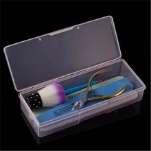 1 шт. пластиковая прозрачная коробка для хранения маникюрных инструментов для ногтей, ручки для рисования, буферные Шлифовальные Файлы, органайзер, чехол, контейнер
