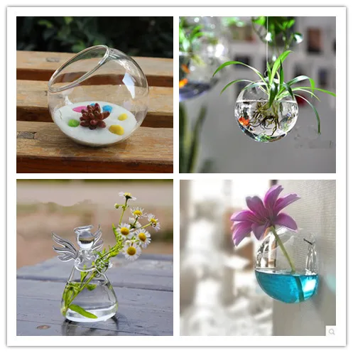 

Hanging Round Glass Air Plant Terrariums Bubble Crystal Ball Flower Globe Casnse Wedding Ceiling decoration home decoratio