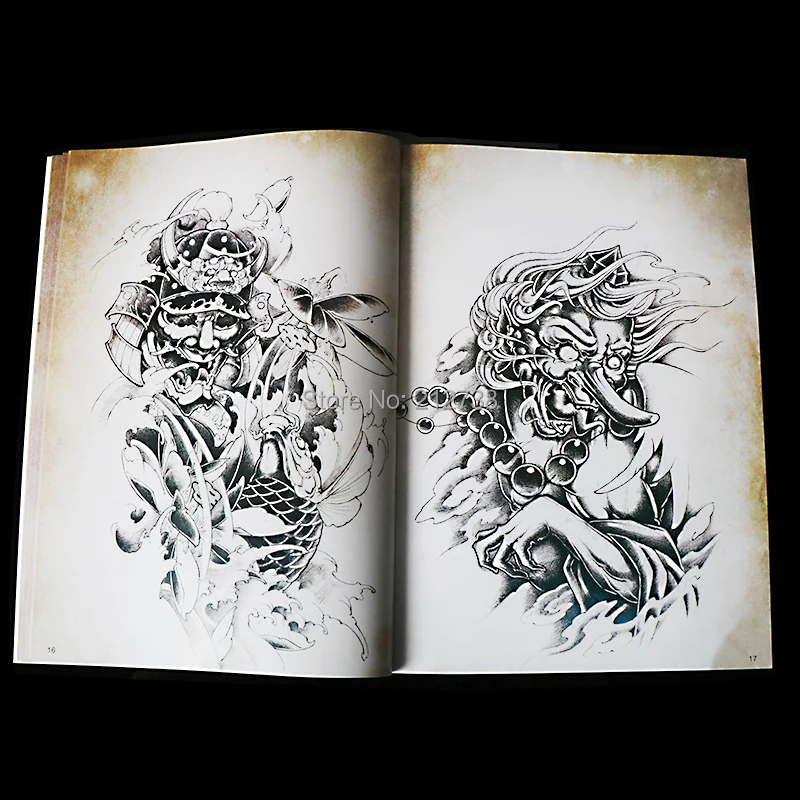 Новейшая татуировка на изображении Божьей обезьяны дракона змеиного поклонения журавля полная спина цветок рука традиционный узор татуировка Книга А4