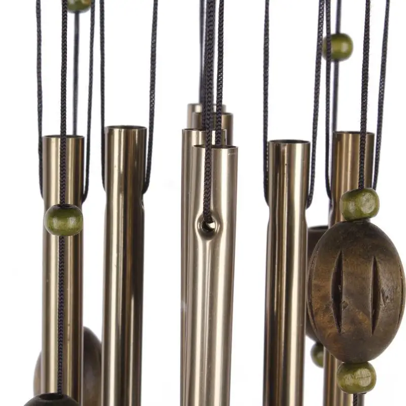 Heart Decor Windchimes Wind Chime Metal 8 Tubes Hanging Ornament Garden Home Wind Chimes & Hanging Decorations