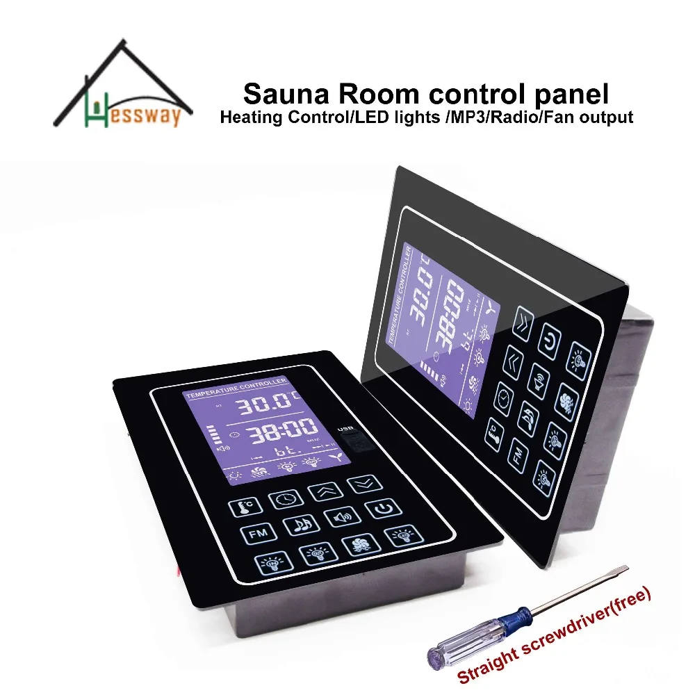 US $108.38 220V 110V 30A Multifunction Sauna Room Control Panel With Mp3 FM Inside And Outside Light