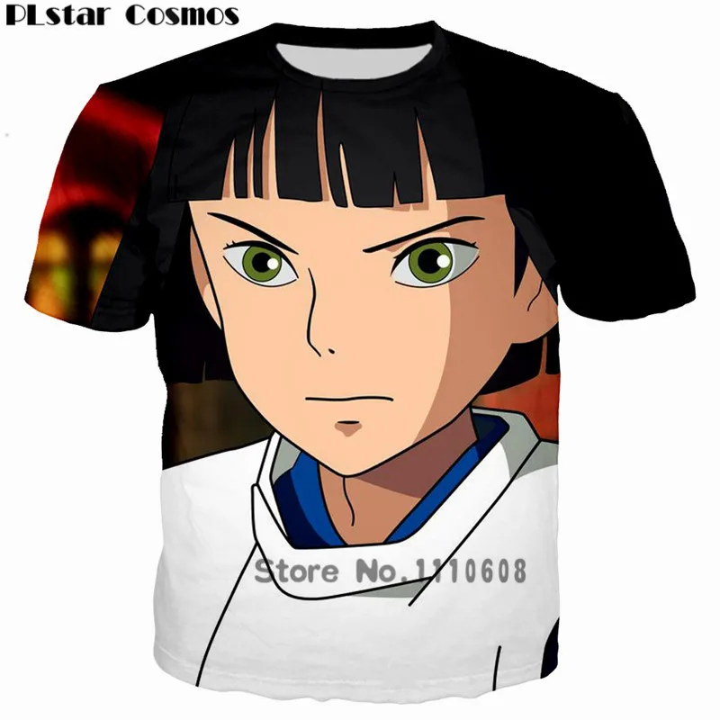 

PLstar Cosmos Japan Anime Spirited Away 3D Print Kids T-shirt Casual Cute Girls Fashion tshirt Women t shirt Tops harajuku 5XL