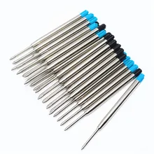 5 шт./партия, металлические перьевые заправки, Универсальный стандартный стиль, черные и синие чернила, 0,7 мм, средний перьевой шариковый наконечник, перьевые заправки