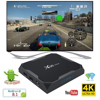 

X96 Max Smart TV BOX Android 8.1 Amlogic S905X2 4GB LPDDR4 ROM Quad Core 64GB RAM 2.4G&5G Wifi BT 1000M 4K Set top box X96Max