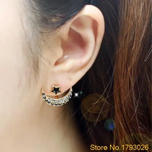 Женская Луна Пентакль Звезда Кристалл Rhinestone Английском Замке Мотаться Партии