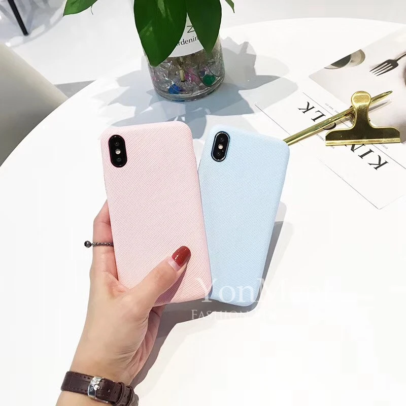 Новые простые светло голубые розовые чехлы для телефонов iPhone X 8 8Plus 7 7Plus 6 6s Plus