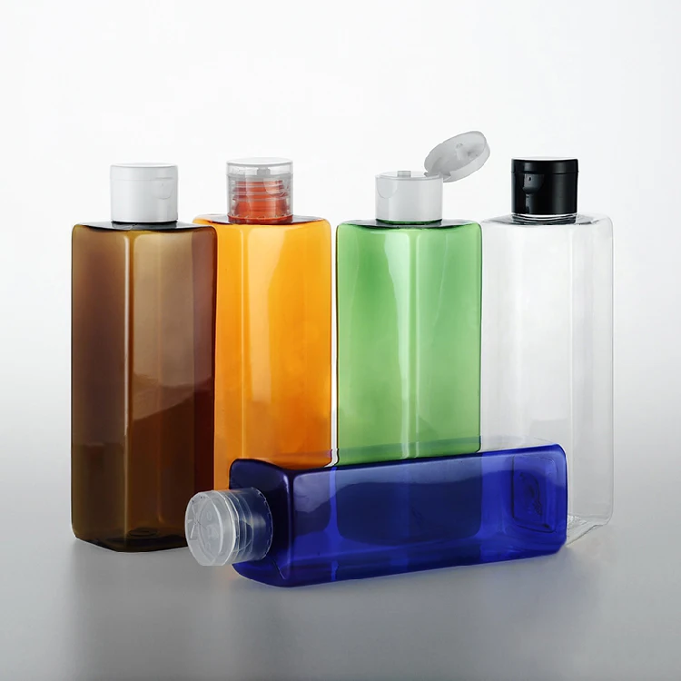 30pcs/lot 250ml ablate Flip top cap refillable bottle Bottles Transparent /green/blue/orange