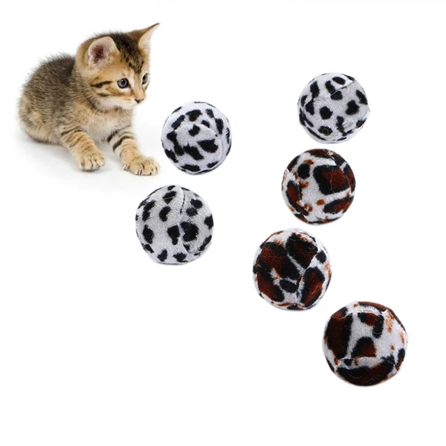 10Pcs Soft Cat Toy Sound Balls Interactive Cat Rope Toys Play Chewing