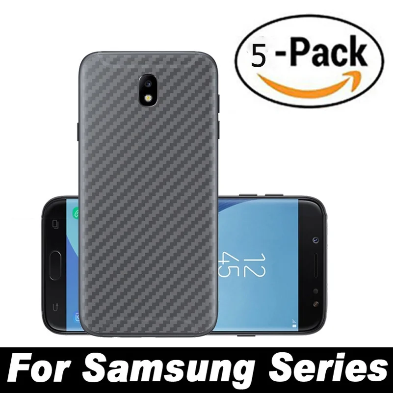 

5PACK 3D Carbon Fibre Protective Rear Protector Back Film For Samsung Galaxy J530 J5 J3 J7 C7 2017 J330 J730 EU N7100 Not Glass