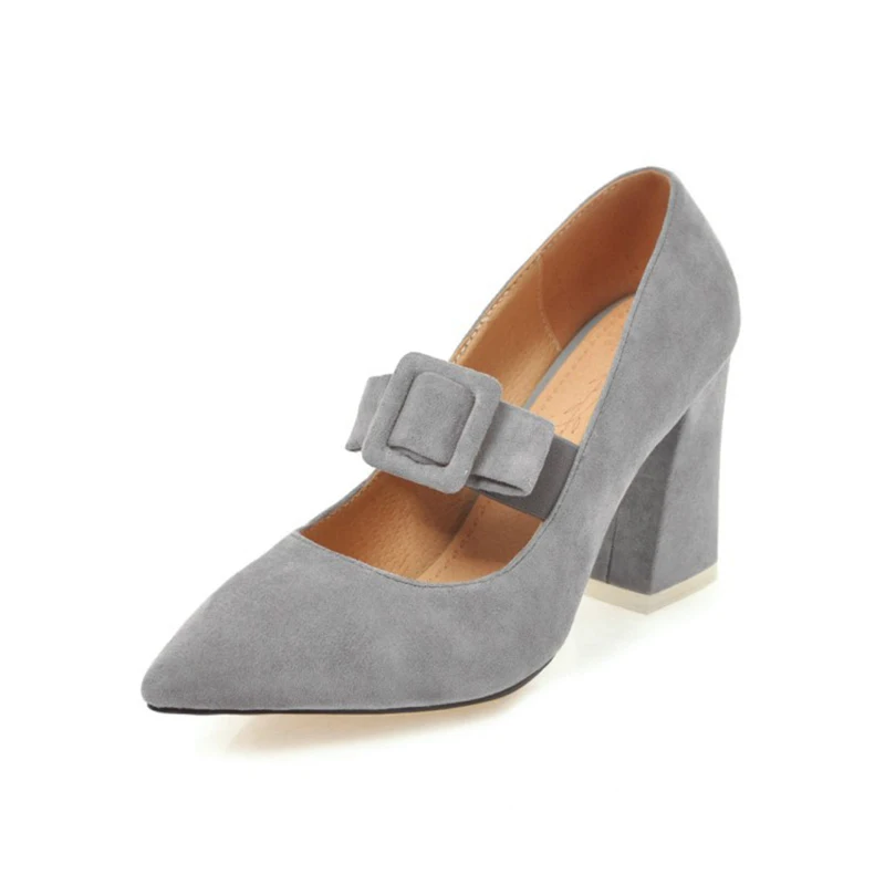 Shoes Pumps Fashion Brand Thick High Heels